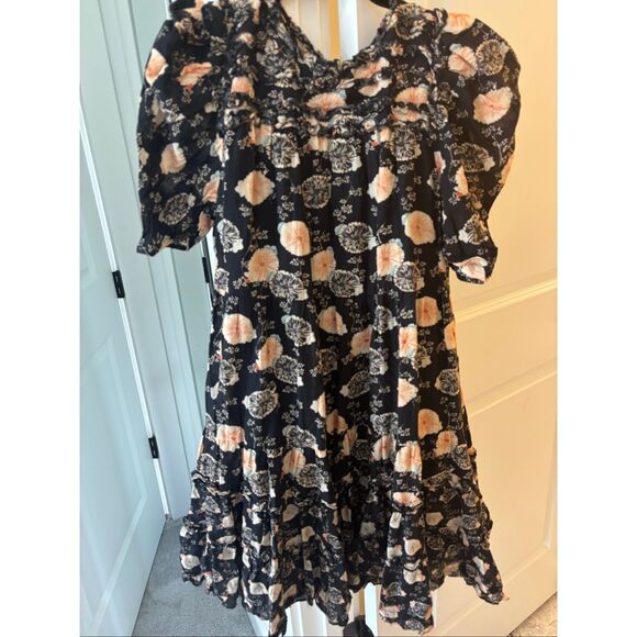 NWOT ULLA JOHNSON Cassian floral cotton-blend minidress, Sz 10, $525 - Picture 4 of 12